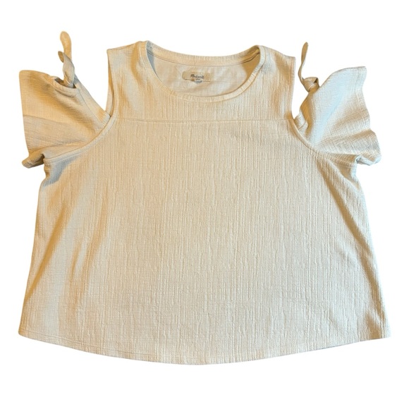 Madewell White Skylark Cold-Shoulder Top - Picture 3 of 5